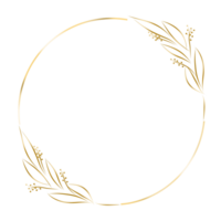 Decorative Golden Circle Frame png