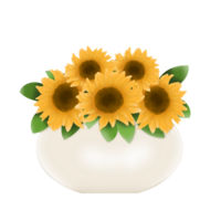 dekorativ Sonnenblume Illustration png