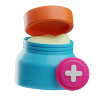hospital ointment cream illustration 3d png