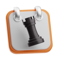 chess object chess calender illustration 3d png