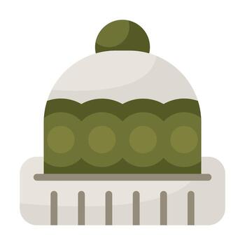 sombrero, plano, icono vector