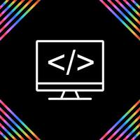 Coding on screen Vector Icon