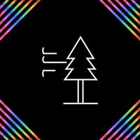 Tree with Wind Vector Icon