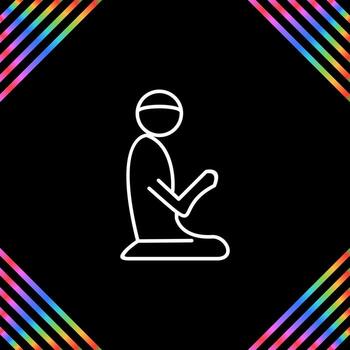 icono de vector de oración