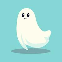 Cute Ghost character style, and flat design. Vector Illustrations for Halloween Day.