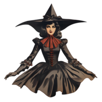 witch vintage halloween ai generate png