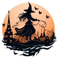 witch vintage halloween ai generate png