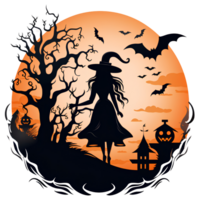 witch vintage halloween ai generate png