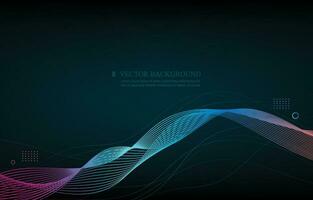 Dark abstract vector background.glowing wave concept