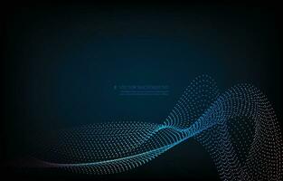 Dark technology vector glowing wave concept.smooth line.vector background