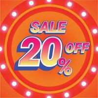 SALE 20 OFF DISCOUNT CASHBACK PROMO SUPER DEAL SPECIAL OFFER vector