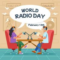 Chit Chat On World Radio Day vector