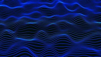 abstract gradient ribbon line wave animated 4K. multicolor particle line wavy background video