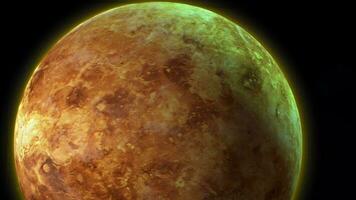 Venus planeet geanimeerd video