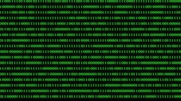 binario código negro y verde antecedentes con dígitos Moviente en pantalla video