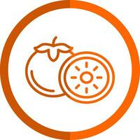 Persimmon Vector Icon Design