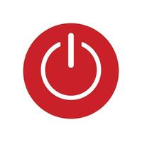 vector red turn on and off button