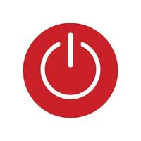 vector red turn on and off button