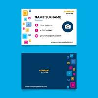 Abstract Name Card Design for Business or Company vector