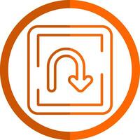 U Turn Vector Icon Design
