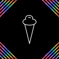 icono de vector de cono de helado