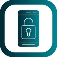 Mobile Unlock  Vector Icon Design