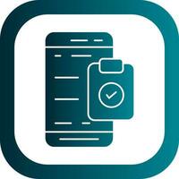 Mobile Check List  Vector Icon Design