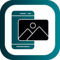 Mobile Photo  Vector Icon Design