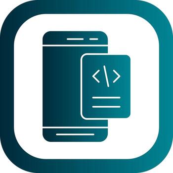 móvil codificación vector icono diseño