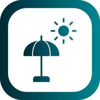 Sun Umbrella  Vector Icon Design