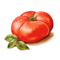 tomate aguarela ilustração, vegetal isolado em transparente fundo, ai generativo png