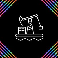 Oil Platform Vector Icon