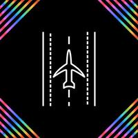 Plane on Runway Vector Icon