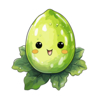 Cucumber watercolor illustration, Vegetable isolated on transparent background, AI Generative png