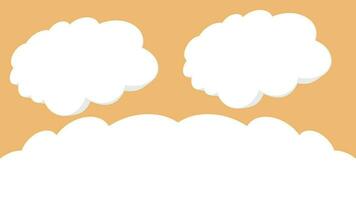 background illustration with clouds anination video