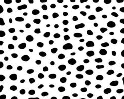 Dalmatian black spots pattern seamless on a white background classic design. vector