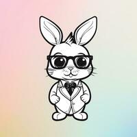 Bunny in a Suit The Sophisticated Rabbit vector