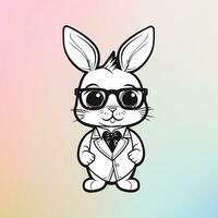 Bunny in a Suit The Sophisticated Rabbit vector