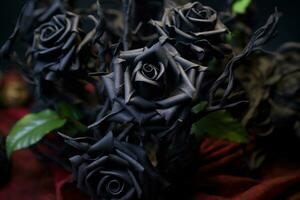 Portrait of a Gothic Roses Arrangement generative AI photo