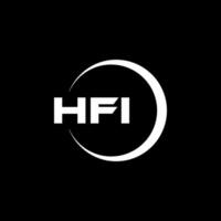 hfi logo diseño, inspiración para un único identidad. moderno elegancia y creativo diseño. filigrana tu éxito con el sorprendentes esta logo. vector