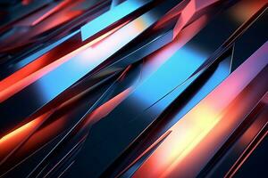 Glimmering Reflective Metal 3D Abstract Background generative AI photo