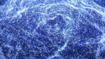 Blue waves from energy particles magical glowing high tech futuristic light dots abstract background video