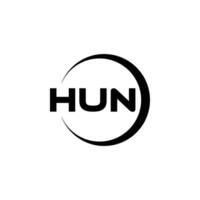 HUN Logo Design, Inspiration for a Unique Identity. Modern Elegance and Creative Design. Watermark Your Success with the Striking this Logo. vector