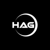 HAG Logo Design, Inspiration for a Unique Identity. Modern Elegance and Creative Design. Watermark Your Success with the Striking this Logo. vector