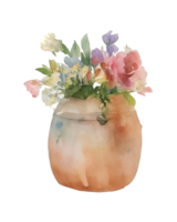 Flower pot watercolor png