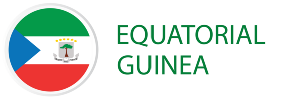 equatorial Guiné bandeira dentro botão rede. png