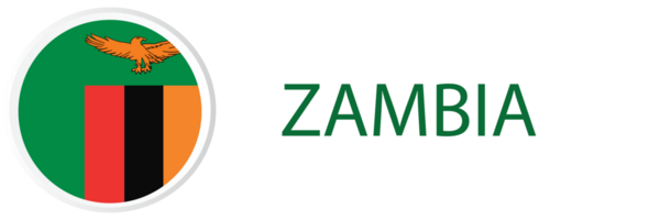 Zambia bandera en botón web. png