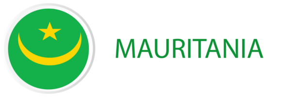 Mauritania bandera en botón web. png