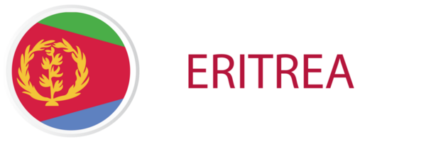 Eritrea flag in button web. png