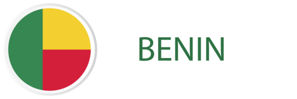 Benin flag in button web. png